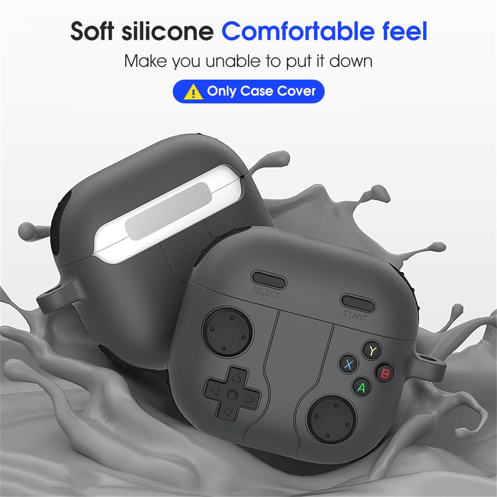 ZORBES Earbuds Case Cover for AirPods 4 Protective Anti-Scratch Silicone Skin Cover with Carabiner Fashion Retro Gaming Machine Earbuds Case Cover for AirPods 4 ZORBES Earbuds Case Cover for AirPods 4 Protective Anti-Scratch Silicone Skin Cover with Carabiner Fashion Retro Gaming Machine Earbuds Case Cover for AirPods 4